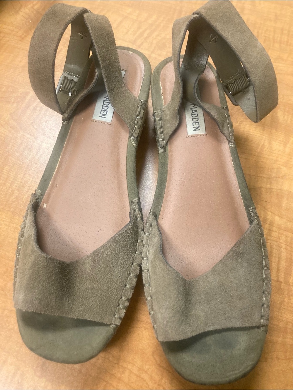 Steve Madden Open Toe Sage Suede Ankle-Strap Espadrille Sandals